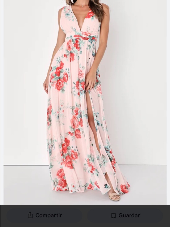 lulus Dresses & Skirts - Lulu's Blush Pink Floral Maxi Skirt with Side Slit
